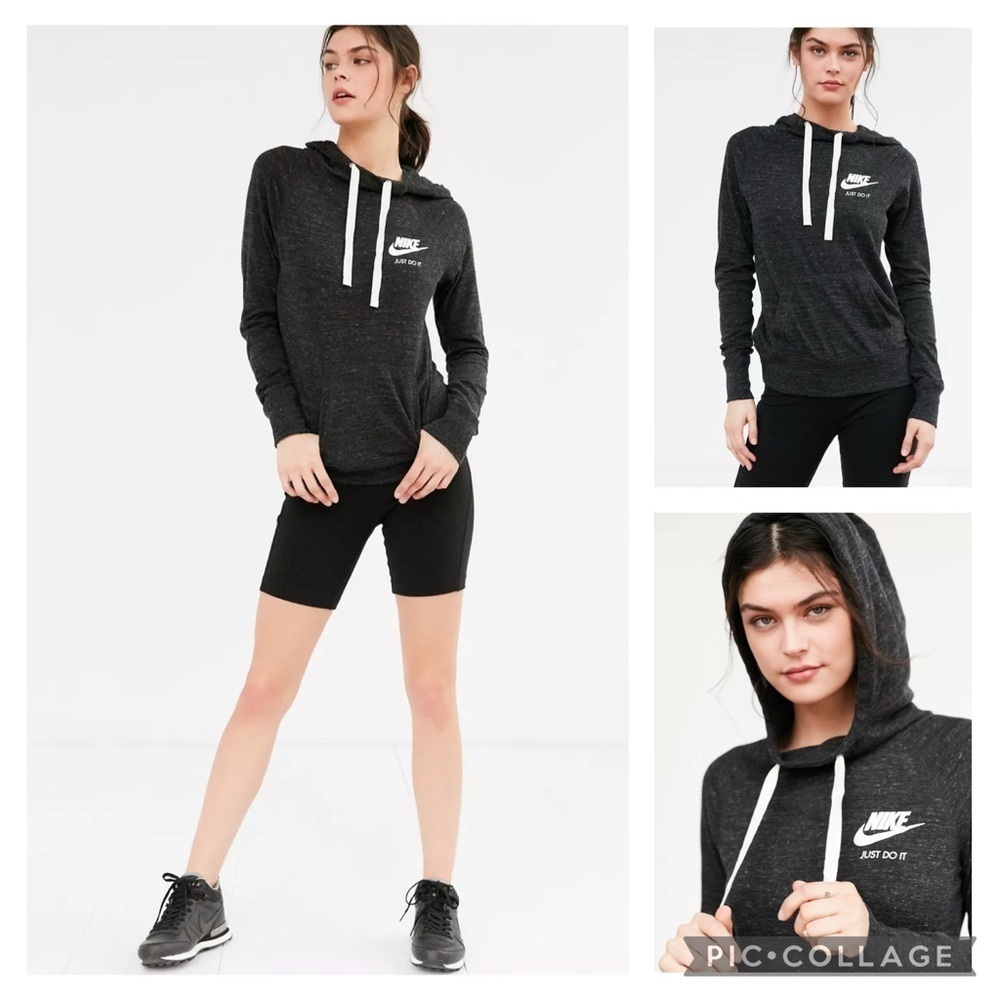 Nike Vintage Gym Long Sleeve Hooded Shirt Women’s size medium